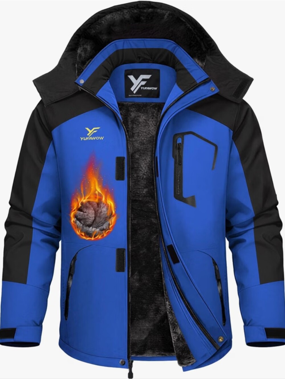 Men's Ski Jacket Waterproof Warm Snowboard Jacket Insulated Winter Coat